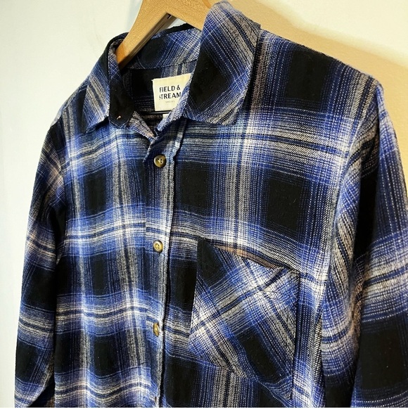 Men’s | Field & Stream Blue and White Flannel Button Down | Small - Picture 1 of 7